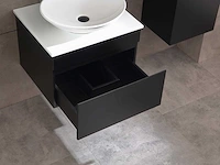 Badkamermeubel 60cm met spiegelkast en (hangkast) mat zwart - afbeelding 9 van  13