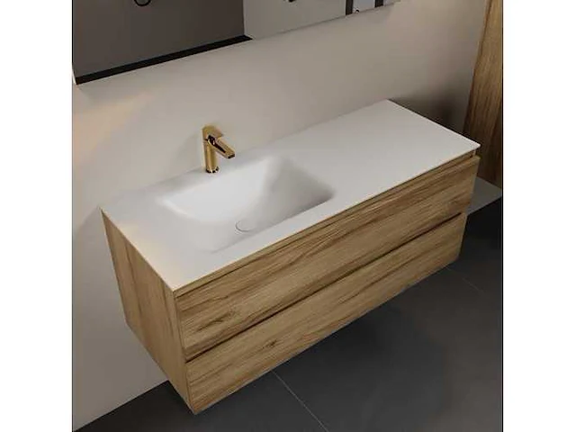 Badkamermeubel eiken honing 120cm links - afbeelding 1 van  6