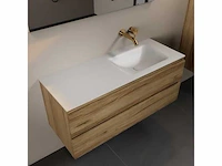 Badkamermeubel eiken honing 120cm rechts - afbeelding 1 van  6