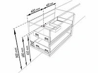 Badkamermeubel eiken honing 80cm - afbeelding 2 van  6