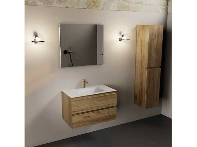 Badkamermeubel eiken honing 80cm - afbeelding 4 van  6