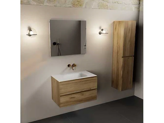 Badkamermeubel eiken honing 80cm - afbeelding 4 van  6