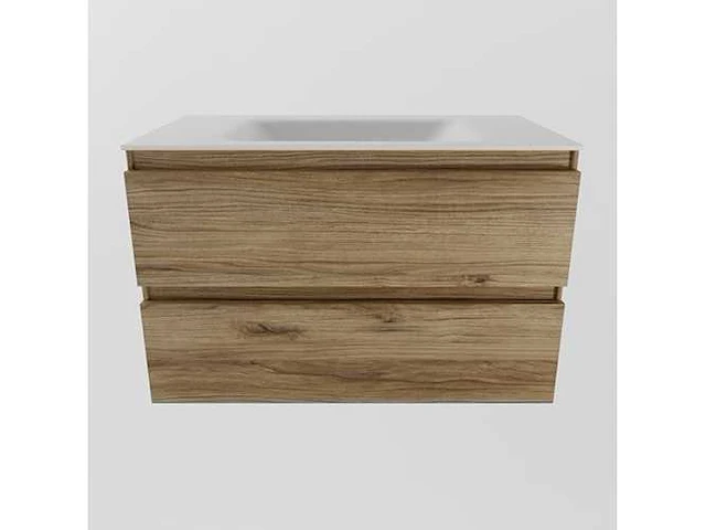 Badkamermeubel eiken honing 80cm - afbeelding 6 van  6