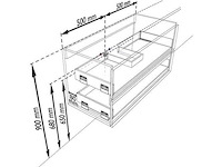 Badkamermeubel eiken mokka 100cm - afbeelding 2 van  6