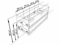 Badkamermeubel eiken mokka 120cm dubbel - afbeelding 2 van  5