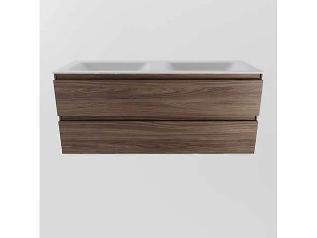 Badkamermeubel eiken mokka 120cm dubbel - afbeelding 5 van  6