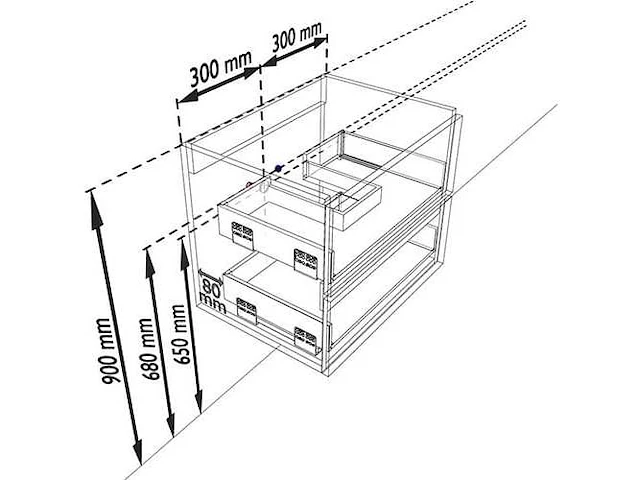 Badkamermeubel eiken mokka 60cm - afbeelding 2 van  6