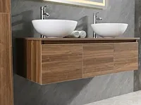 Badkamermeubel jeffrey donker bruin eiken 120 cm nieuw - afbeelding 3 van  15