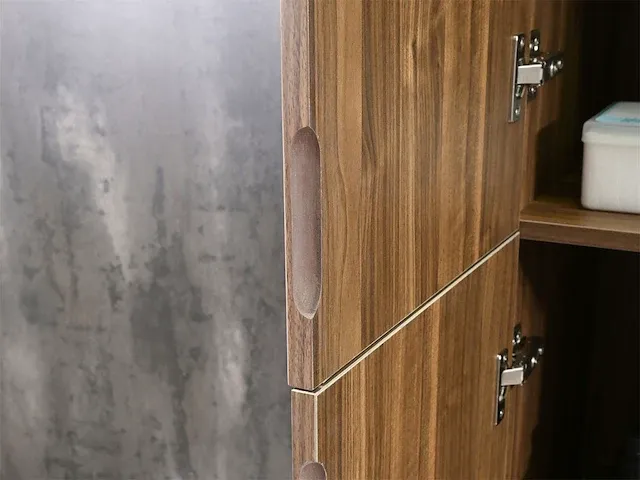 Badkamermeubel jeffrey donker bruin eiken 120 cm nieuw - afbeelding 10 van  15