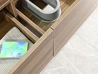 Badkamermeubel jeffrey donker bruin eiken 120 cm nieuw - afbeelding 11 van  15