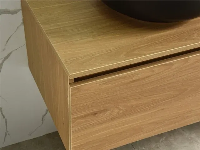 Badkamermeubel jeffrey natuurlijk eiken 160 cm nieuw - afbeelding 6 van  13