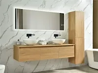 Badkamermeubel jeffrey natuurlijk eiken 160 cm nieuw - afbeelding 10 van  13
