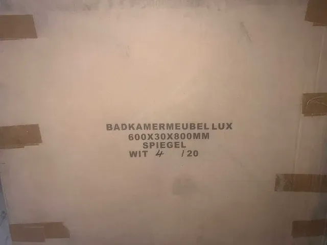 Badkamermeubel lux - 60x80cm - spiegel - afbeelding 1 van  1