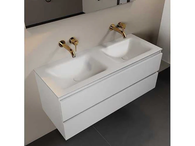 Badkamermeubel wit 120cm dubbel - afbeelding 1 van  7
