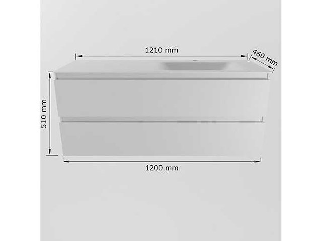 Badkamermeubel wit 120cm rechts - afbeelding 5 van  7