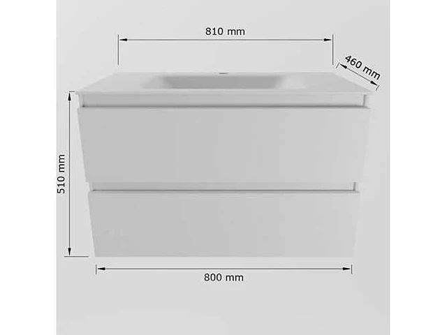 Badkamermeubel wit 80cm - afbeelding 5 van  7