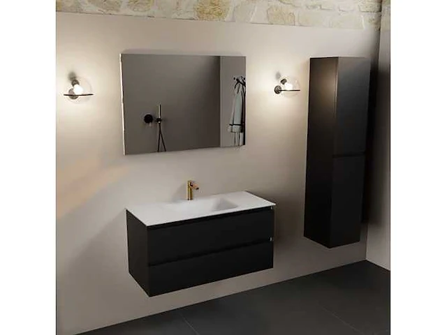 Badkamermeubel zwart 100cm - afbeelding 4 van  6