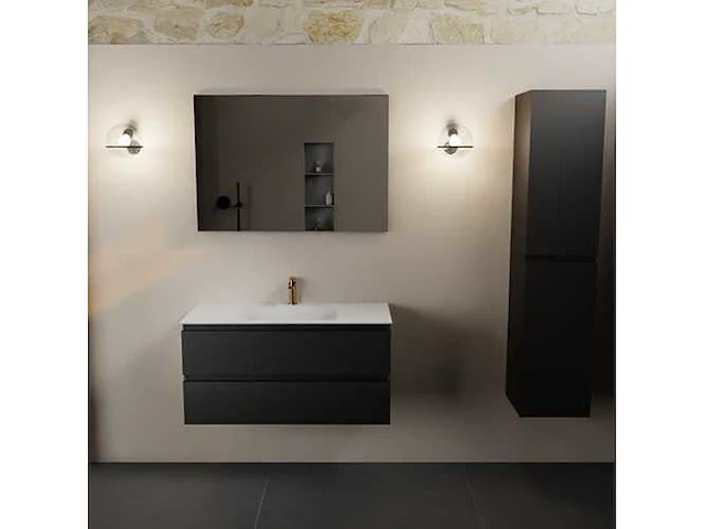 Badkamermeubel zwart 100cm - afbeelding 6 van  6