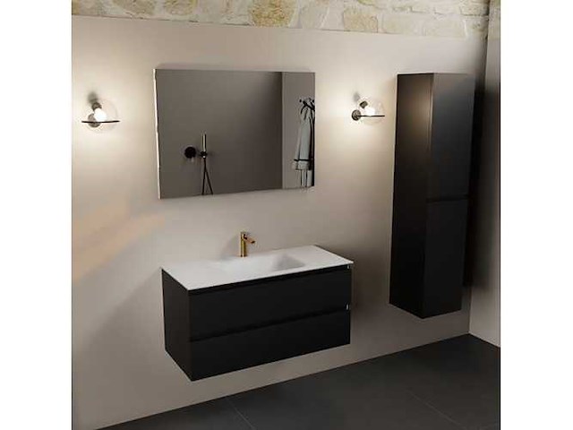 Badkamermeubel zwart 100cm - afbeelding 4 van  6