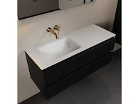 Badkamermeubel zwart 120cm links - afbeelding 1 van  6