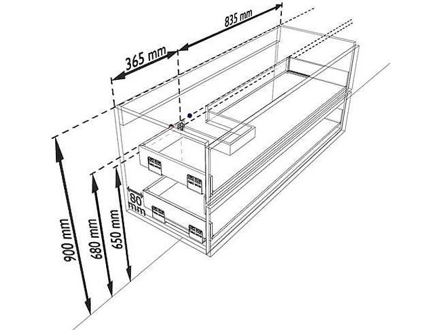 Badkamermeubel zwart 120cm links - afbeelding 2 van  6