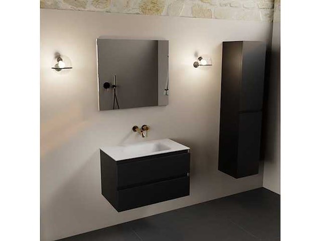 Badkamermeubel zwart 80cm - afbeelding 4 van  6