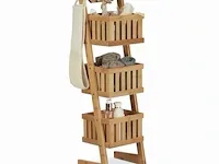 Badkamerrekje hout relaxdays - afbeelding 1 van  4