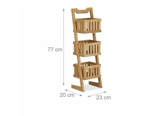 Badkamerrekje hout relaxdays - afbeelding 2 van  4