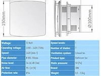 Badkamerventilator - afbeelding 3 van  3