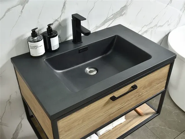 Badmeubel model 1-1663 80 cm nieuw met bluetooth spiegel - afbeelding 3 van  9