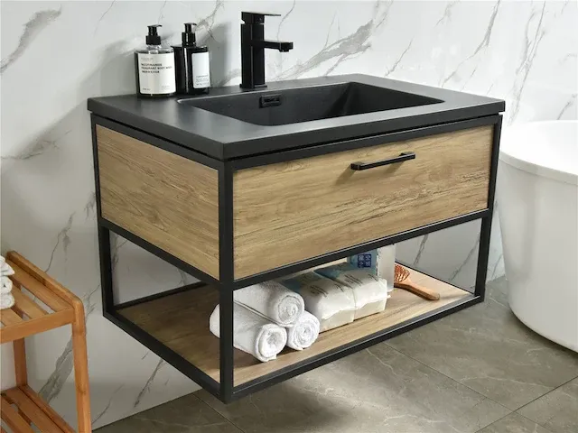 Badmeubel model 1-1663 80 cm nieuw met bluetooth spiegel - afbeelding 7 van  9