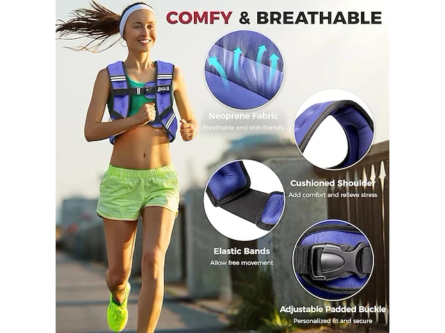 Bagail verzwaarde vest voor krachttraining - afbeelding 2 van  3