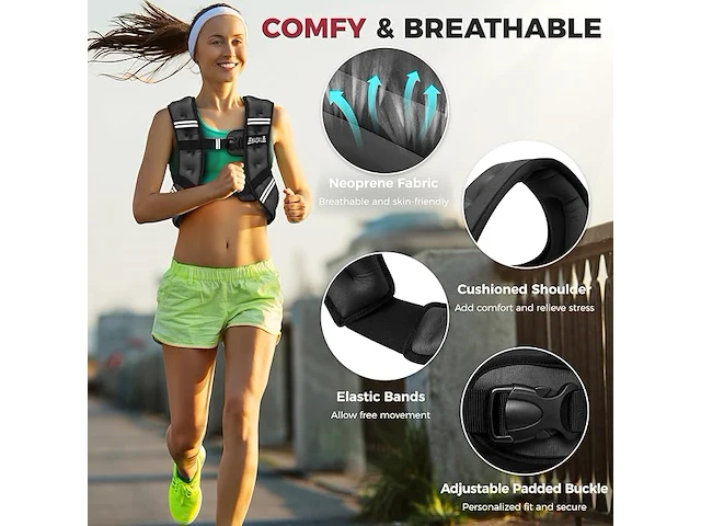 Bagail verzwaarde vest voor krachttraining - afbeelding 3 van  3