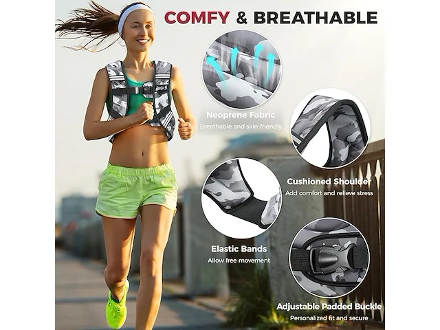 Bagail verzwaarde vest voor krachttraining - afbeelding 2 van  4