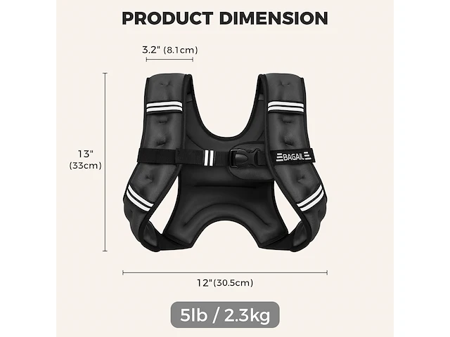Bagail verzwaarde vest - afbeelding 2 van  6