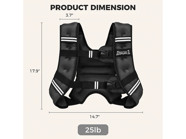 Bagail verzwaarde vest - afbeelding 2 van  6