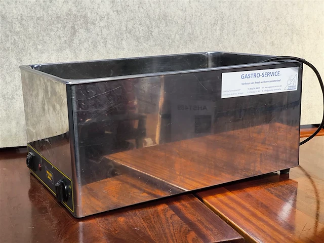 Bain-marie, roller grill, 2 voetjes onderaan ontbreken, getest en werkend - afbeelding 1 van  3