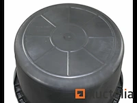 Bak met ronde pe mortel, zwart ∅ 505 mm 40 l - afbeelding 2 van  4