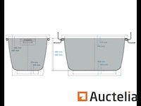 Bak voor mortel 200 liter: 10 stukken - afbeelding 3 van  4