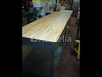 Bakkerij grote houten werktafel - afbeelding 2 van  8