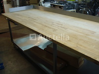 Bakkerij grote houten werktafel - afbeelding 3 van  8