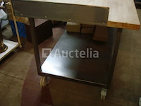 Bakkerij grote houten werktafel - afbeelding 6 van  8