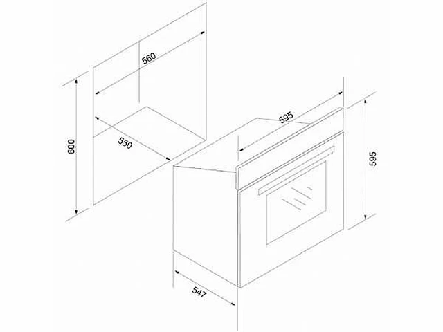 Bakoven 60 cm - afbeelding 2 van  2