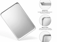 Bakplaat pan aluminium (3 stuks) - afbeelding 3 van  4