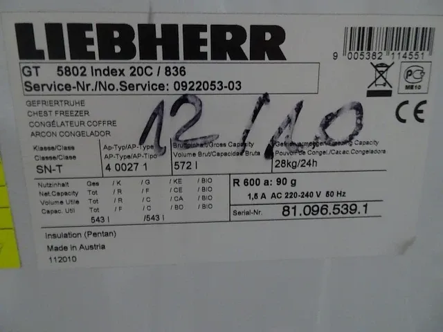 Bakvriezer liebherr - afbeelding 3 van  3