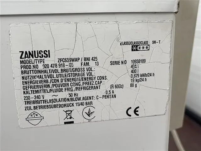 Bakvriezer zanussi - afbeelding 8 van  8
