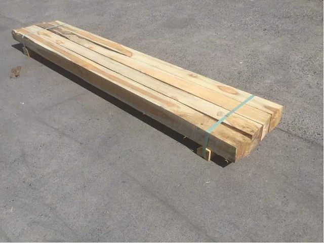 Balk teakhout 2340 x 110 x 110 mm (4x) - afbeelding 6 van  7