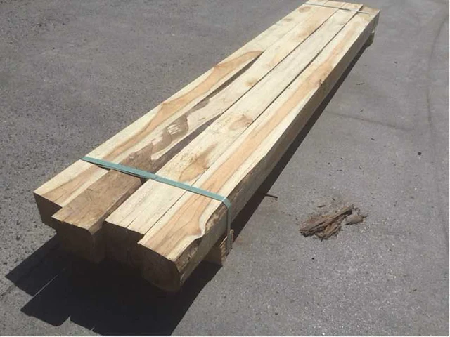 Balk teakhout 2340 x 110 x 110 mm (4x) - afbeelding 5 van  7