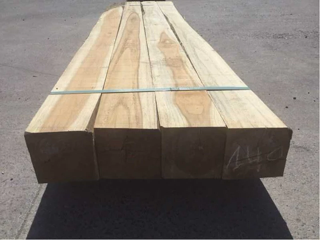 Balk teakhout 2340 x 80 x 80 mm (3x) - afbeelding 3 van  6