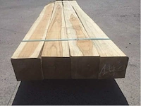 Balk teakhout 2340 x 80 x 80 mm (3x) - afbeelding 3 van  6